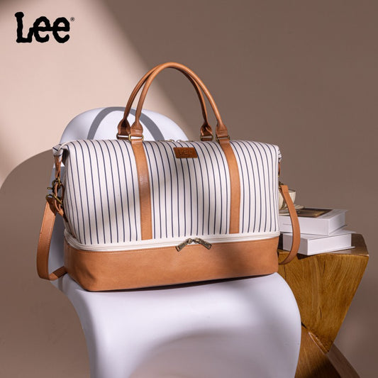 LEE Striped Collection Canvas Duffle Bag