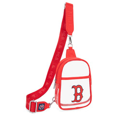 MLB-BB30-001 MLB Boston Red Sox Clear Mini Sling Stadium Bag