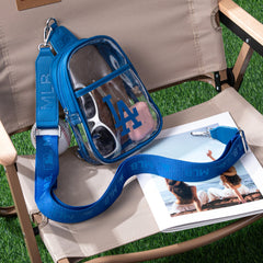MLB-LA30-001BL MLB Los Angeles Dodgers Clear Mini Sling Stadium Bag