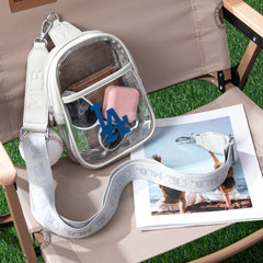 MLB-LA30-001BL MLB Los Angeles Dodgers Clear Mini Sling Stadium Bag