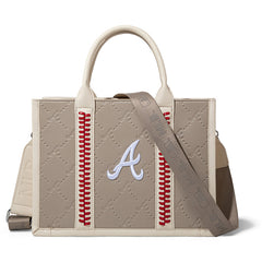 MLB Atlanta Braves Team Whipstitch Tote/Crossbody-Camel