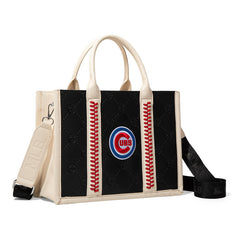 MLB Chicago Cubs Team Whipstitch Tote/Crossbody-Black