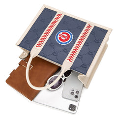 MLB Chicago Cubs Team Whipstitch Tote/Crossbody-Blue