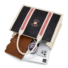 MLB Houston Astros Team Whipstitch Tote/Crossbody-Black
