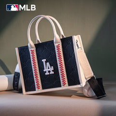 MLB Los Angeles Dodgers Team Whipstitch Tote/Crossbody-Black