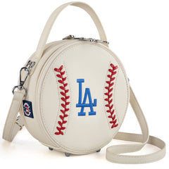 MLB Los Angeles Dodgers Leather Circle Crossbody Bag