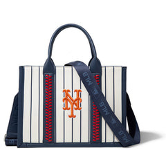 MLB New York Mets Team Whipstitch Tote/Crossbody-Stripe