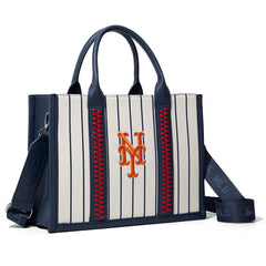 MLB New York Mets Team Whipstitch Tote/Crossbody-Stripe