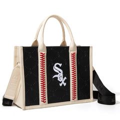 MLB Chicago White Sox Team Whipstitch Tote/Crossbody-Black