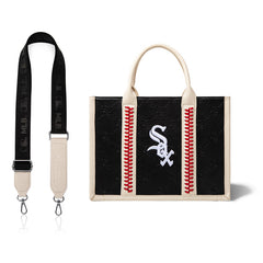 MLB Chicago White Sox Team Whipstitch Tote/Crossbody-Black