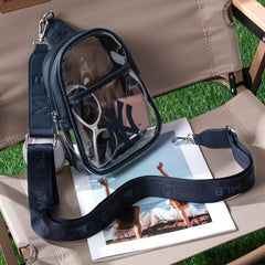 MLB-NY30-001 MLB New York Yankees Clear Mini Sling Stadium Bag