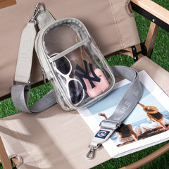 MLB-NY30-001 MLB New York Yankees Clear Mini Sling Stadium Bag