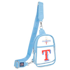 MLB-TB30-001 MLB Texas Rangers Clear Mini Sling Stadium Bag