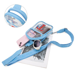 MLB-TB30-001 MLB Texas Rangers Clear Mini Sling Stadium Bag