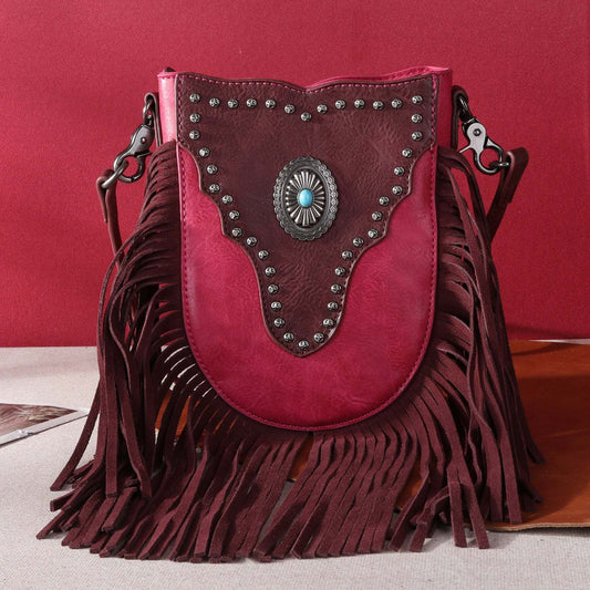 Montana West Fringe Concho Crossbody
