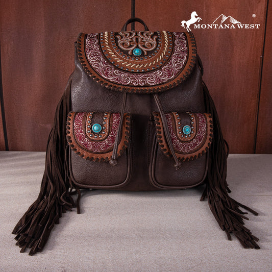Montana West Floral Embroidered Collection Backpack