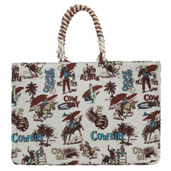 Wrangler Cowboy Print Tote Bag