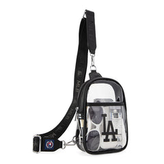 MLB-LA30-001BL MLB Los Angeles Dodgers Clear Mini Sling Stadium Bag