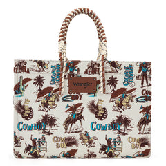 Wrangler Cowboy Print Tote Bag