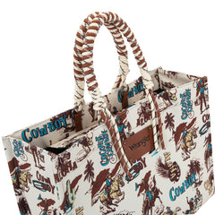 Wrangler Cowboy Print Tote Bag