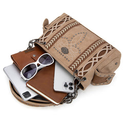 Montana West Diamond Cross Stitch Concealed Carry Satchel