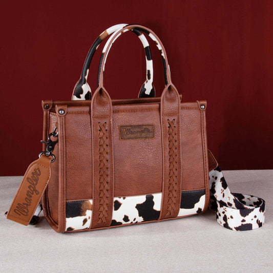 Wrangler Concealed Carry Leopard/Crocodile/Cow Pattern Tote/Crossbody Bag