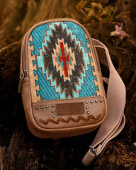 Montana West Aztec Embroidered Sling Bag