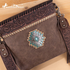 Montana West Tooled Aztec Concho Collection Crossbody