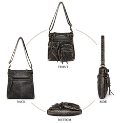 Montana West Multi Pocket Vintage Crossbody Bag