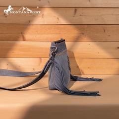 Montana West Tooled Aztec Concho Collection Crossbody