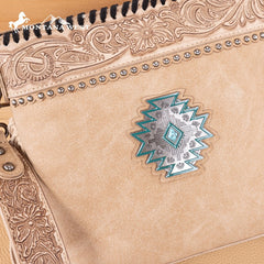 Montana West Tooled Aztec Concho Collection Crossbody