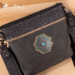 Montana West Tooled Aztec Concho Collection Crossbody