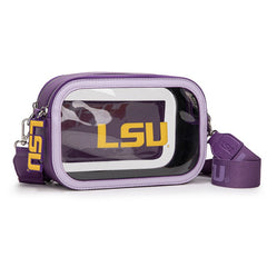 Louisiana State University Fighting Tigers Clear Crossbody Bag