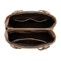 Trinity Ranch Genuine Hair-On Cowhide Tooled Collection Concealed Carry Tote