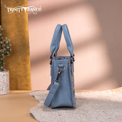 Trinity Ranch Western Floral Tooled Mini Tote Bag