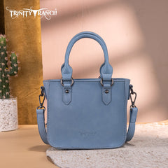 Trinity Ranch Western Floral Tooled Mini Tote Bag