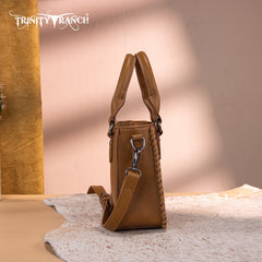 Trinity Ranch Western Floral Tooled Mini Tote Bag