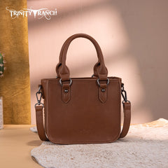 Trinity Ranch Western Floral Tooled Mini Tote Bag