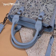 Trinity Ranch Western Floral Tooled Mini Tote Bag