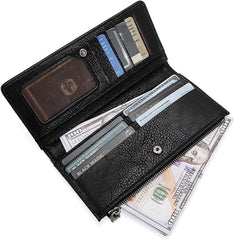 WG133-212 Wrangler Cow Print Bi-Fold Wallet - Black