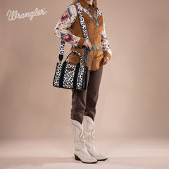 Wrangler Leopard Print Concealed Carry Tote Bag