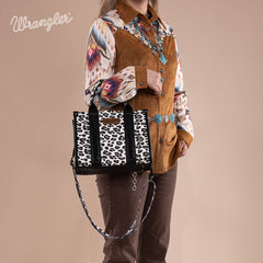 Wrangler Leopard Print Concealed Carry Tote Bag