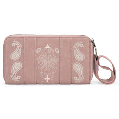 WG134-W006 Wrangler Bandana Paisley Print Wallet -Pink