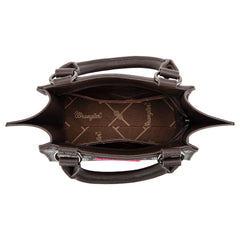 WG134-8012 Wrangler Paisley Mini Satchel/Crossbody - Coffee (ONLINE ORDER ONLY)