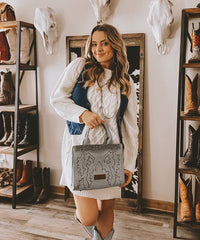 Wrangler Embroidered Boot Scroll Crossbody Purse