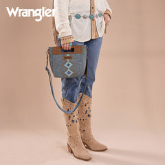 Wrangler Aztec Embroidered Crossbody Bag