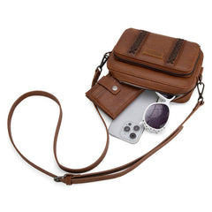 Wrangler Leather Crossbody Purse
