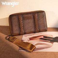 WG2208-W006 Wrangler Whipstitch Wallet/Wristlet - Brown