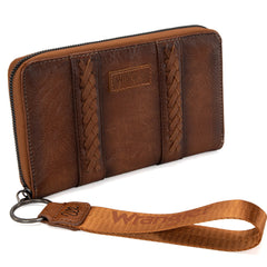 WG2208-W006 Wrangler Whipstitch Wallet/Wristlet - Brown