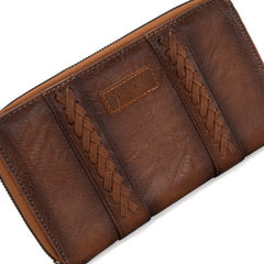 WG2208-W006 Wrangler Whipstitch Wallet/Wristlet - Brown